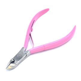 Precise Canada Professional Cuticle Nipper & Trimmer, 1/2 Jaw Single Spring,pink Color Coted Stainless Steel