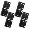 Caishun 4PCS 4 Inch Black Aluminium Alloy Removable Hinges Flag