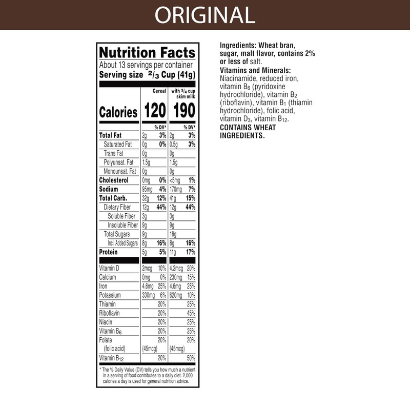 Generic Kelloggs.All Bran Breakfast Cereal - 8 Vitamins and Minerals