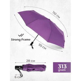 UK-UNIQUE Windproof Umbrella Windproof Travel Umbrella - Compact, Light, Automatic, Strong and Portable - Wind Resistant, Small Folding Backpack Umbrella for Rain - Men and Women (Magenta)