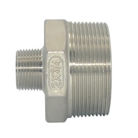 2"x3/4" Male Hex Nipple Threaded Reducer Connector Pipe Fitting/Adapter,Stainless Steel 304 NPT