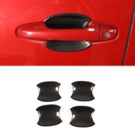 Hyorabyn Car Accessories for Toyota Tacoma 2016 2017 2018 2019 2020 2021 2022 Carbon Fiber Style Exterior Side Door Handle Bowl Cover Trim ABS 4PCS