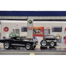 Aurora HO scale slot car wheels and tires MikesMetals “5 Spoke” rims Tires