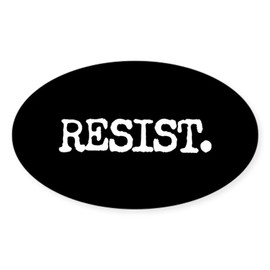 CafePress RESIST. Oval Car Bumper Sticker