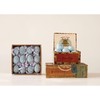 Creative Co-Op Boxed Set of 12 Blue Speckled Ceramic Robin