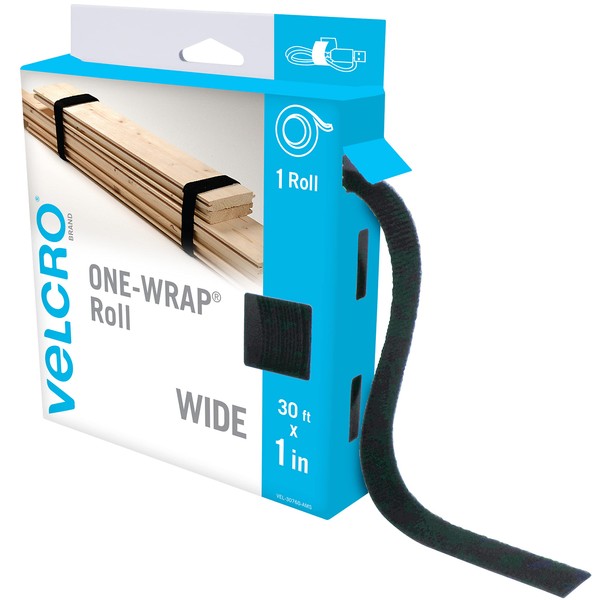 VELCRO Brand VEL-30768-AMS Wide Straps 1 in x 30 ft