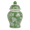 Creative Co-Op Decorative Ceramic Ginger Jar with Domed Lid, Green