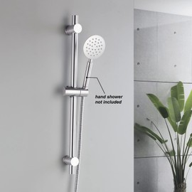BANGPU Shower Slide Bar Wall Mount Adjustable Handheld Shower Holder Bathroom 24 Inch Shower Bar SUS304 Stainless Steel, Polished Chrome Slide Bar