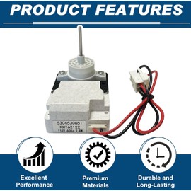 5304530651 Refrigerator Condenser Fan Motor Replacement for Frigidaire Electrolux Fridges, Replaces 242077704 AP7179350 21538055 PS16660872 Evaporator Fan Motor