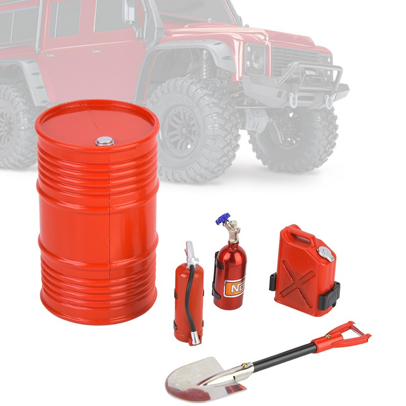 Fire Extinguisher Oil Drum Shovel Nitrogen Bottle Fit for SCX10
