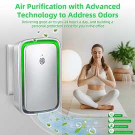2026 Upgraded Plug in Air Purifier for Home, Ionic Air Ionizer for Pet Smell Smoke Dust, Filterless Negative Ion Generator Mini Air Cleaner for Bedroom Kitchen Bathroom (6-Pack,Silver)