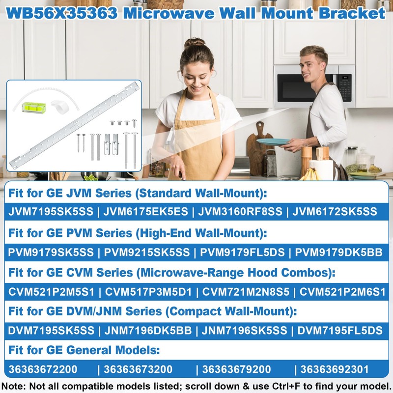 BigHead WB56X35363 Microwave Mounting Plate/Bracket Assembly Replacement for GE Microwave