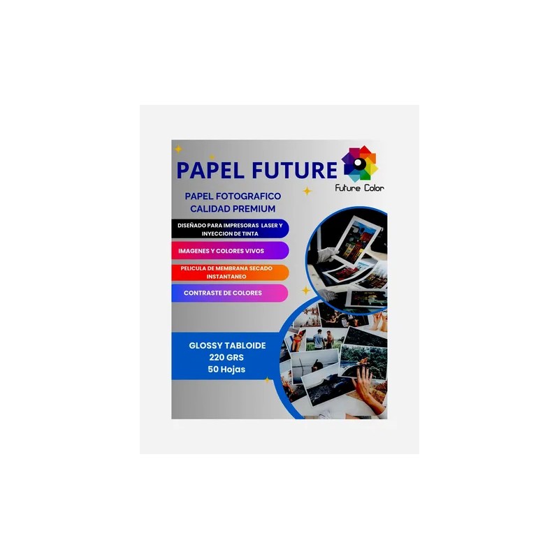 Papel Fotográfico Glossy Brillante Tabloide 220gr 250 Hojas
