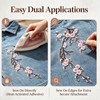 5 Pcs Cherry Blossom Patches, Embroidered Iron On Appliques for