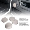 4PCS Door Speaker Grille Cover Round Aluminium Alloy Replacement for