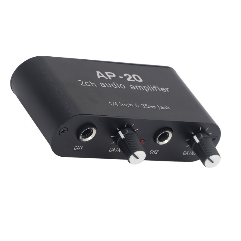 2CH Sound Amp Preamplifier Balanced Input 1/4in 6.5mm Gain Independent