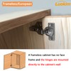 Luokim 2 Pack 1 Pairs Frameless Kitchen Cabinet Hinges Soft