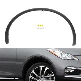 Fender Trim,For 2008-2012 Infiniti EX35 & 2013 Infiniti EX37 & 2014-2017 Infiniti QX50 Front Wheel Eyebrow Arch Trim, Injection Molding Fender Molding Trim (Passenger Side)