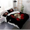 Leleyouzer 3D Skull Bed Linen Set, Skull Pattern Gothic Duvet