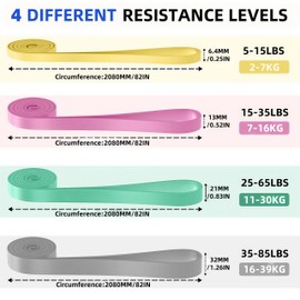 CroyVine Pull Up Bands Resistance Bands Set for Working Out,7 PC Long Exercise Bands & Fabric Booty Bands for Training Hip Thigh Glute Fitness,Home Workouts,Physical Therapy for Men Women