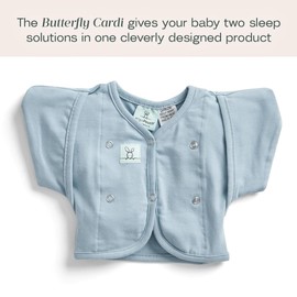 ergoPouch 0.2 TOG Butterfly Cardi Features Unique Arm Pockets for Your Baby - Baby Sleeping Swaddle Over Any Sleeping Bag (2-6 Months, Dragonflies)