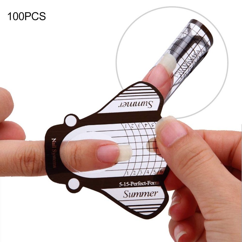100pcs Nail Art Tips Extension, Nail Art Transfer Sticker Form