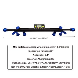 INTSUPERMAI Car Steering Wheel Alignment Meter Electronic Level Meter Wheel Aligner Four-Wheel Alignment Instrument Auxiliary Tool