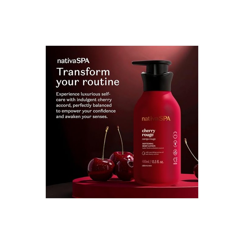 オ・ボチカリオ ナチーバスパ ボディローション CER チェリールージュ◆OBOTICARIO NATIVA SPA LOCAO HIDRATANTE CEREJA