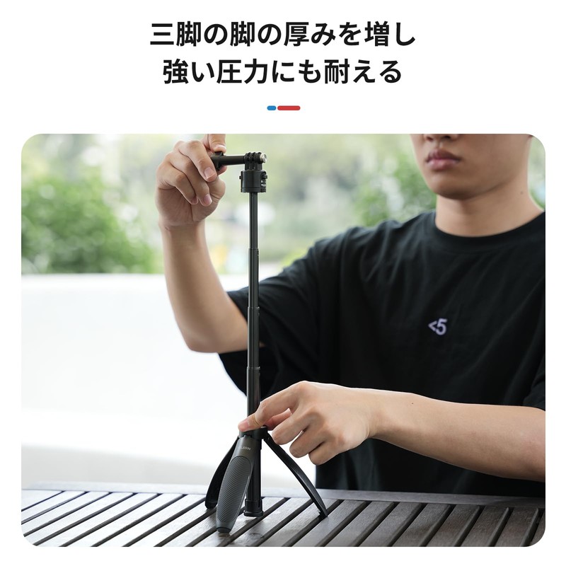 TELESIN Selfie Stick, Mini GoPro Tripod, Go Quick, 4 Levels