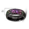 Metal Masters Crushed Opal & Abalone Tungsten Carbide Ring Dome