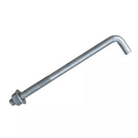 Sandbaggy 5/8" x 10" Threaded Concrete Anchor L-Bolts - Hot Dipped Galvanized - 10