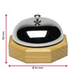 Westmark Table Waiter Bell Packed, Steel Silver/Beige, 9.1 x 9.1