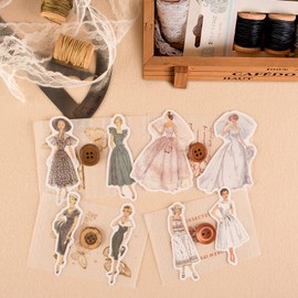 80Pcs Vintage Washi Stickers for Scrapbooking Supplies, People Scrapbook Stickers for Journaling, Junk Journal Bullet Kit Adults Friends Clearance Embellishments Paper Pack