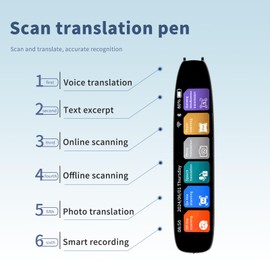 Language Translator Pen, 142 Languages Supported Translation Pen, OCR Pen Scanner, Text to Speech Reading Pen for Dyslexia, Text Extract Reader Pen, Portable Traductor Pen for Study, Travel, Business