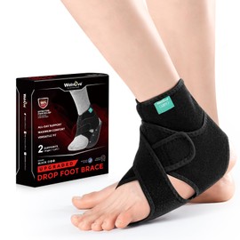 Welnove AFO Drop Foot Brace – Arch Support for Walking, Stabilizes Lower Limbs from Foot Drop, MS, TBI, Cerebral Palsy
