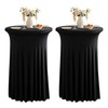 Dimatic 2 Pack Black High Top Cocktail Tablecloth Stretch Cocktail