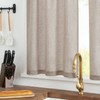 TOPICK Kitchen Curtains Linen Cafe Curtains 36 Inch Drop Half