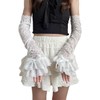 Ekieta Women's Arm Warmer, Lace Frill, Arm Sleeve, Thin, Floral