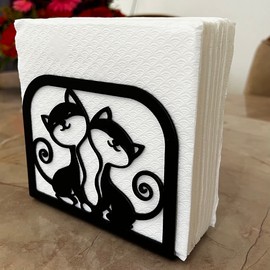HeavenlyKraft Napkin Holder Dispenser kitchen decor Paper Napkin Holder Modern Napkin Holder tissue holder for dining table napkin holder kitchen napkin stand farmhouse table napkin holder Kitten Art
