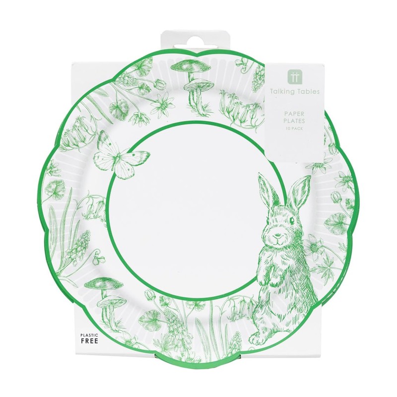 Talking Tables Scalloped Easter Paper Plates | Eco-Friendly Disposable Dishes