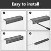 MOROBOR Matte Black Finger Edge Pull, 8pcs Concealed Modern Style