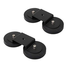 Universal-fit Ultra Strong Power Magnet Mounting Base/Magnetic Mount Holder for LED Offroad Light/Work Light/Offroad Light Bar on Roof/Hood of Trucks & SUVs, w/ Rubber Pad to Prevent Scratches, 2 PACK