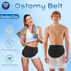 YConnect Ostomy Belt for Men & Women | Colostomy Ostomy Bag Covers for Sports | Stealth Ileostomy Belt | Ostomy Bag Cover | Ostomy Wrap Abdomen | Inner Pocket to Hold Ostomy Pouch (Large)