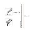 sourcing map T10 Security Torx Bit 1/4" Hex Shank 4"