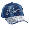 Elonmo Gorra de béisbol para mujer, diseño de letra bendita,