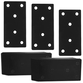 50-Pack 3.15" Black Mending Plate for Wood, Stainless Steel Straight Mending Plates, Heavy Duty Metal Brackets for Brace, Furniture Fence Bookcase