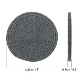 PATIKIL Trivets for Hot Dishes 8 Inch, 5 Pack Trivets Mat for Hot Pots and Pans Heat Resistant Hot Pads Pot Holders for Kitchen Table Counter, Dark Grey