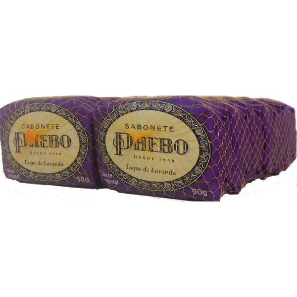 Linha Tradicional Phebo - Sabonetes em Barra de Glicerina Toque de Lavanda (12 x 90 Gr) - (Phebo Classic Collection - Glycerin Bar Soaps Lavender Touch (12 x 3.2 Net Oz))