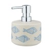 WENKO Soap Dispenser Aquamarine, Refillable Soap Dispenser for Liquid Soap/Lotion,