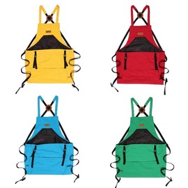 Grampa's Garden Apron - Cross Back Gardening Apron With Pockets For Women & Men | Harvest Apron with Large Kangaroo Pouch…:_Red